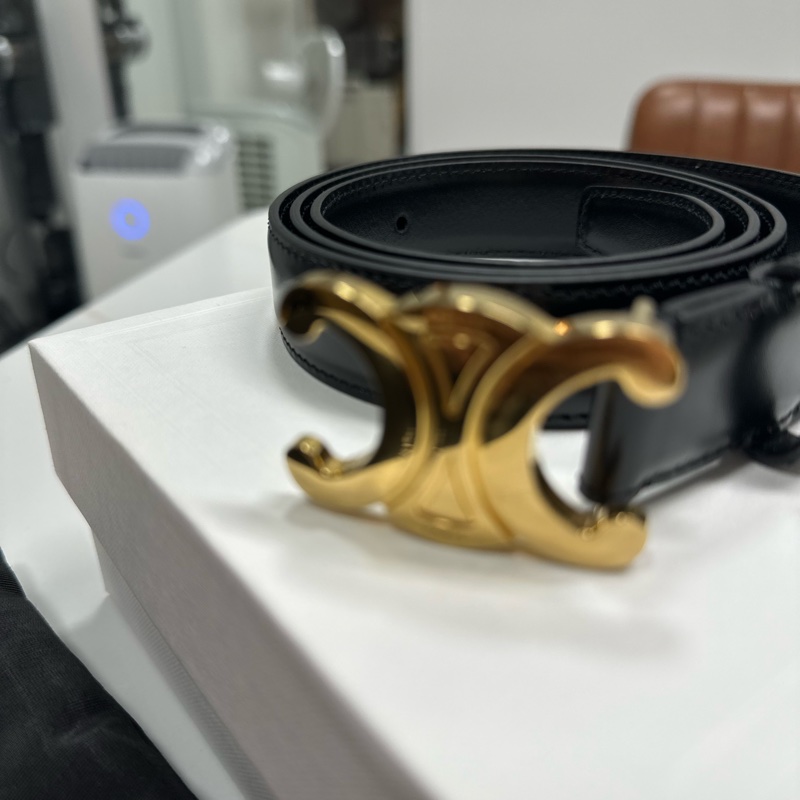 Celine 凱旋門皮帶  中號25mm 長度90公分-4