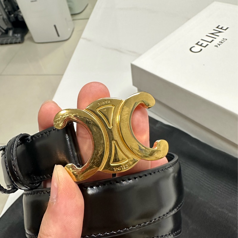 Celine 凱旋門皮帶  中號25mm 長度90公分-5