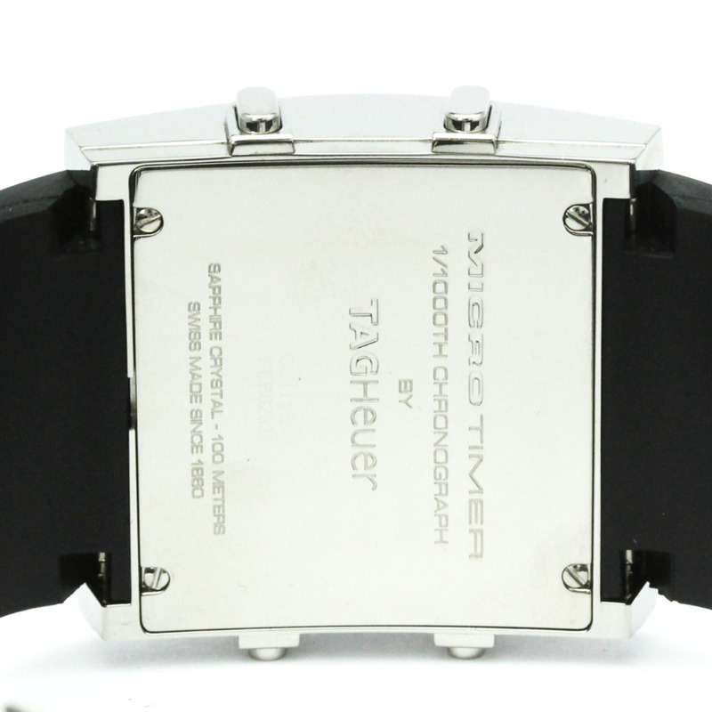 TAG HEUER 豪雅 Microtimer 精鋼橡膠石英男錶 CS111C 拋光款-5