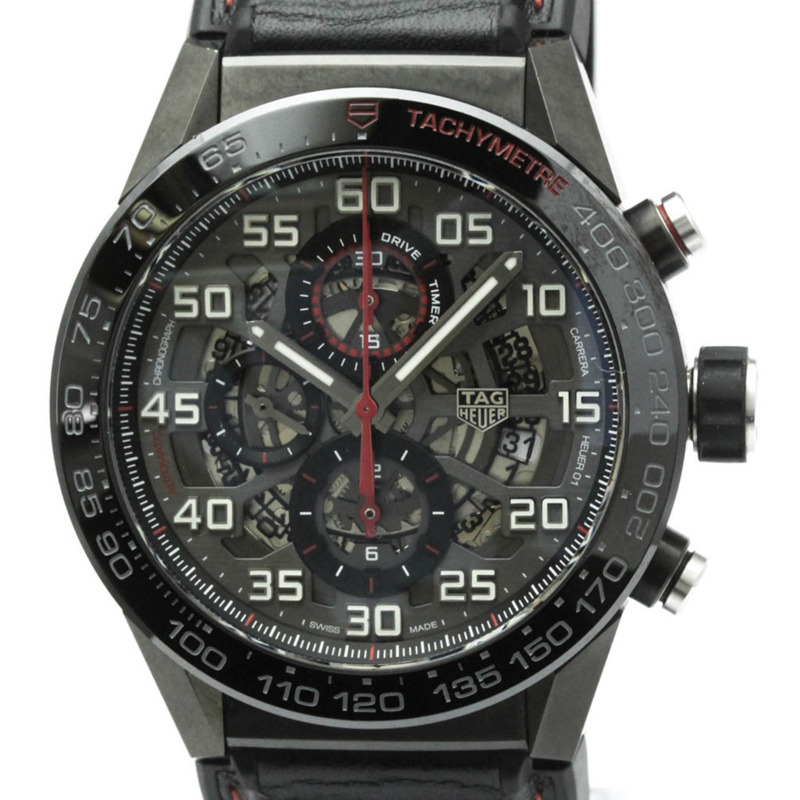 TAG HEUER 豪雅卡萊拉系列 Heuer 01 計時碼錶陶瓷精鋼男錶 CAR2A1H-0