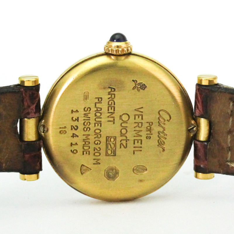 卡地亞 Must Vendome 鍍金石英女士腕錶-5