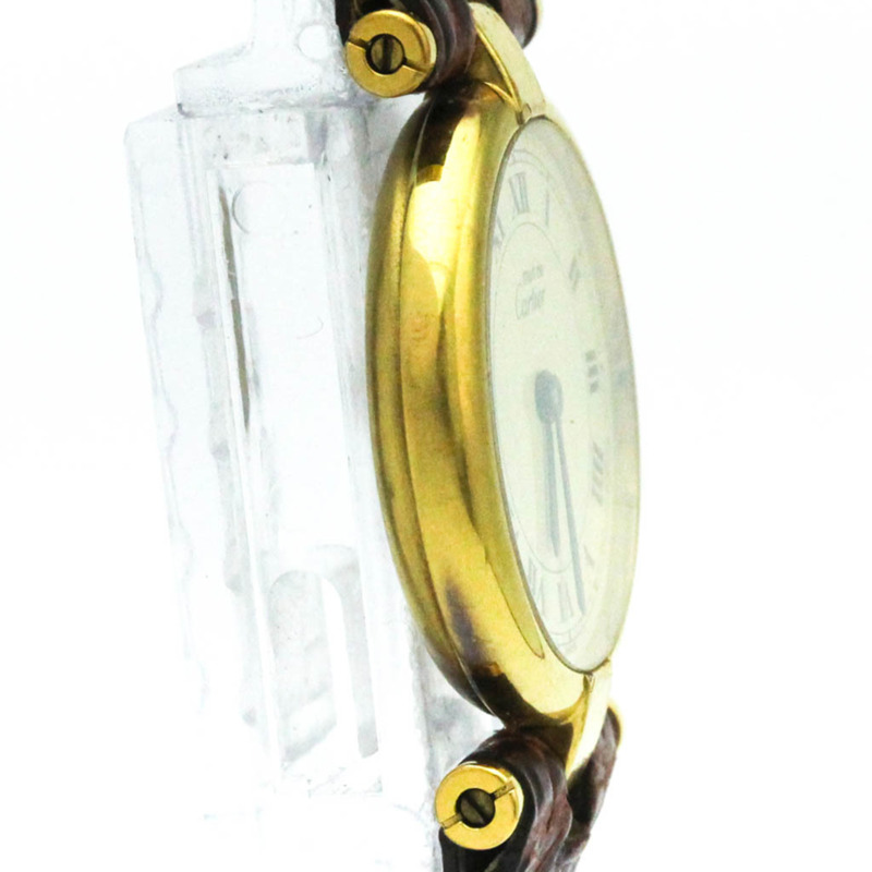 卡地亞 Must Vendome 鍍金石英女士腕錶-7