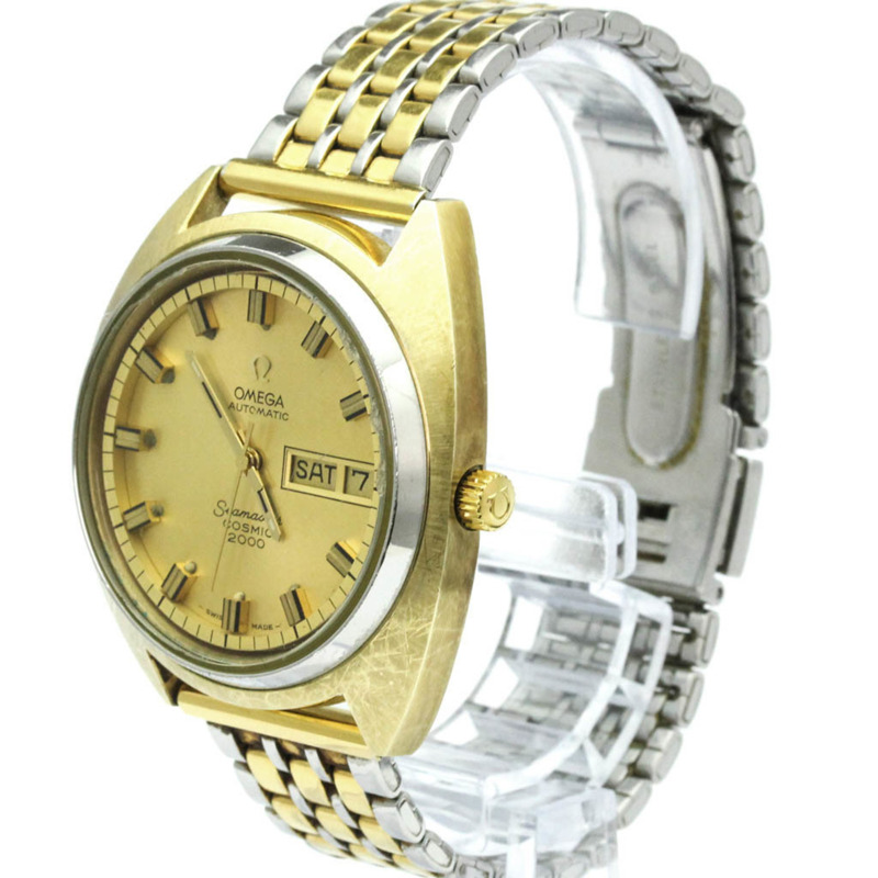 歐米茄海馬系列 Cosmic 2000 Cal 1022 鍍金自動男士腕錶 166.131-1