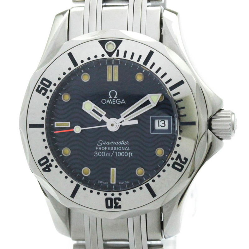 歐米茄海馬系列專業300公尺石英女錶 2582.80 拋光款-0