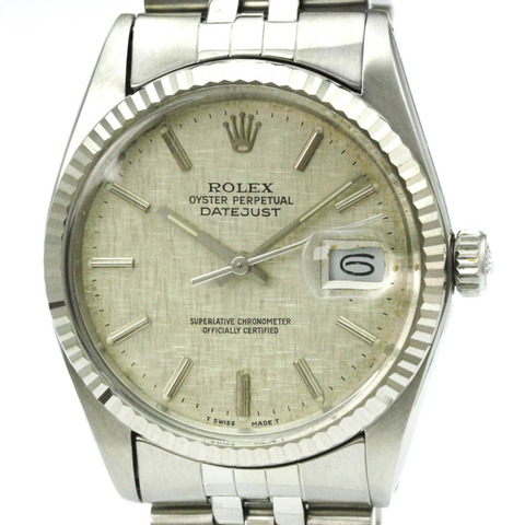 勞力士 Datejust 18K 白金精鋼自動男士腕錶 16014 拋光