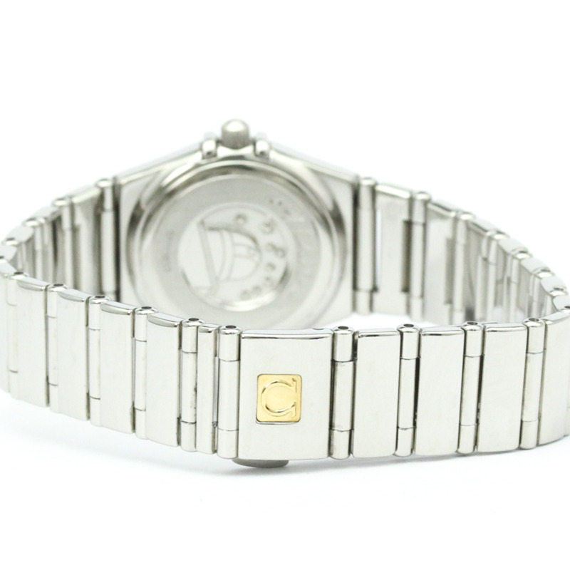 歐米茄星座系列鑽石珍珠母貝錶盤女士石英精鋼腕錶 1567.66 拋光-4