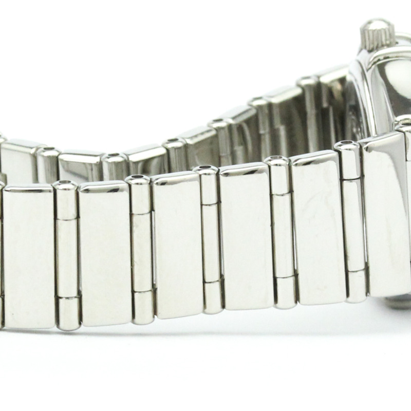 歐米茄星座系列鑽石珍珠母貝錶盤女士石英精鋼腕錶 1567.66 拋光-6