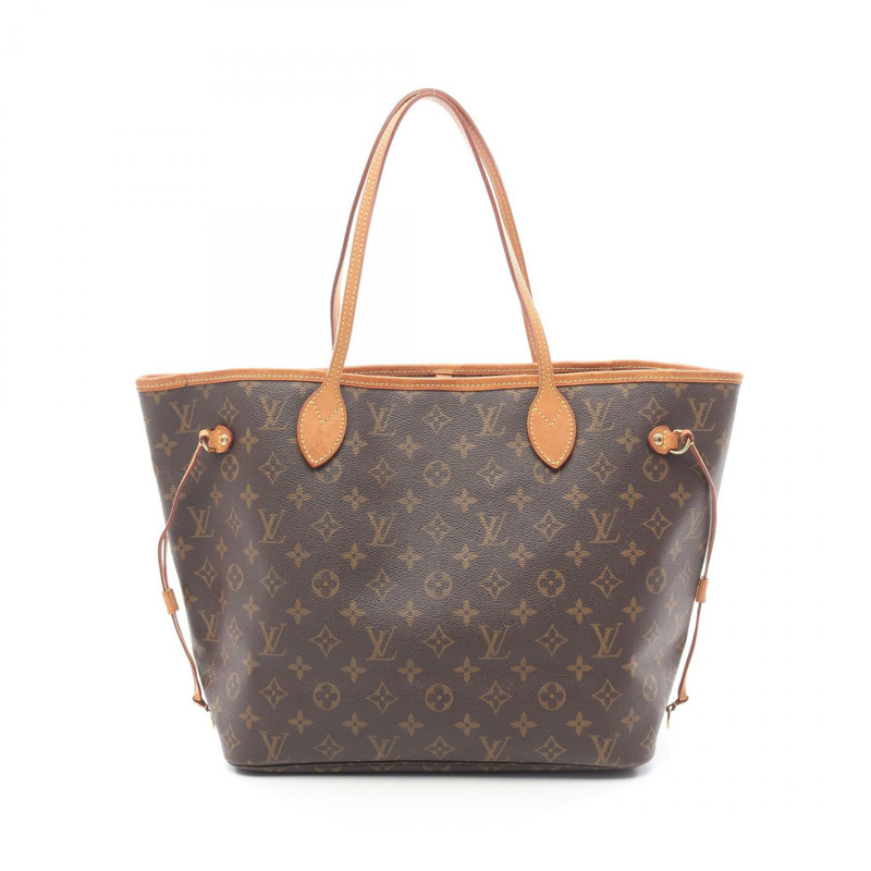 路易威登 Neverfull MM 手提單肩包 M40156 Monogram 皮革 棕色 二手-0