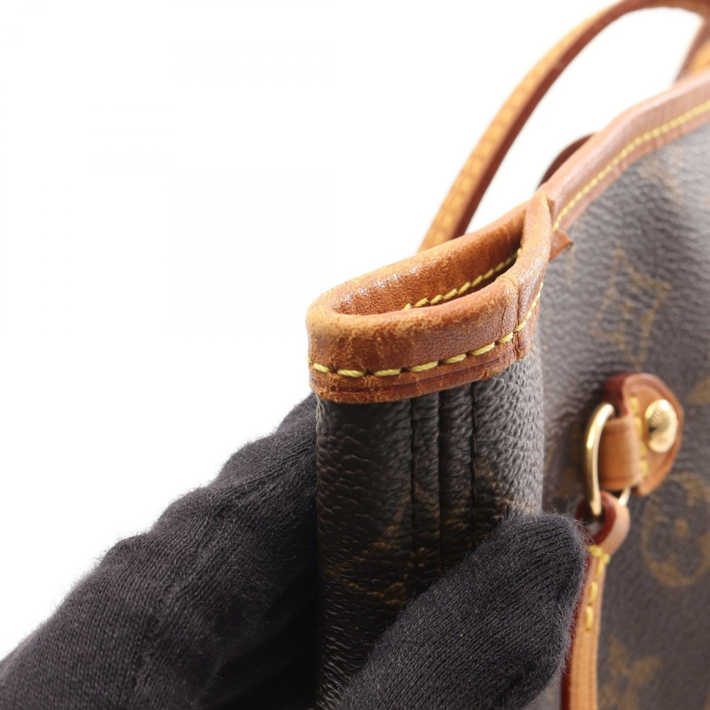 路易威登 Neverfull MM 手提單肩包 M40156 Monogram 皮革 棕色 二手-11