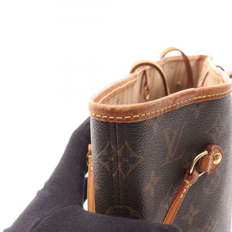 路易威登 Neverfull MM 手提單肩包 M40156 Monogram 皮革 棕色 二手-12