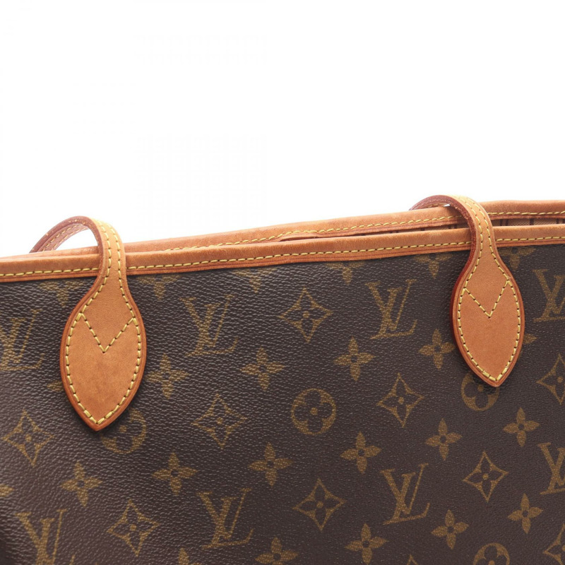 路易威登 Neverfull MM 手提單肩包 M40156 Monogram 皮革 棕色 二手-13