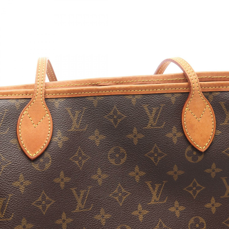 路易威登 Neverfull MM 手提單肩包 M40156 Monogram 皮革 棕色 二手-14