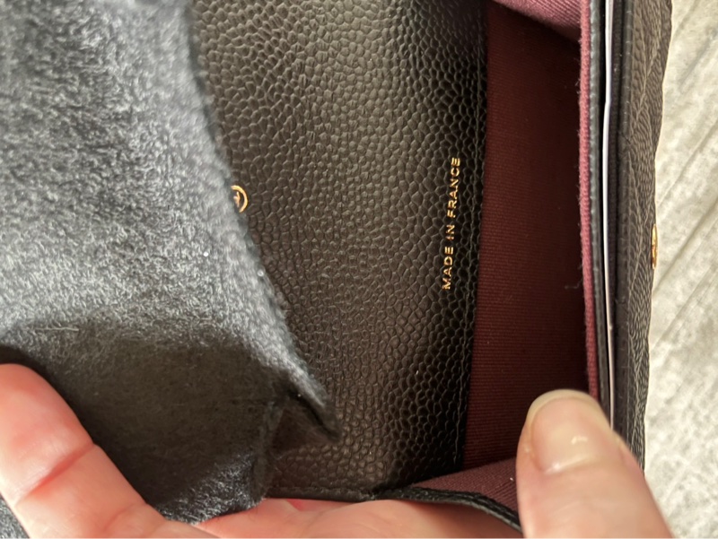 香奈兒黑色荔枝皮卡夾-4