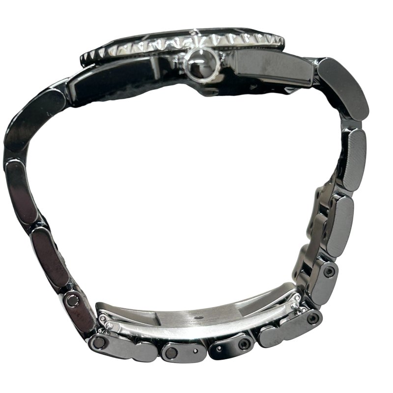 CHANEL 香奈兒 J12 CALIBRE 12.1 自動機械腕錶 黑色高科技陶瓷 鑽石時標 日期顯示 200M防水 黑面-2