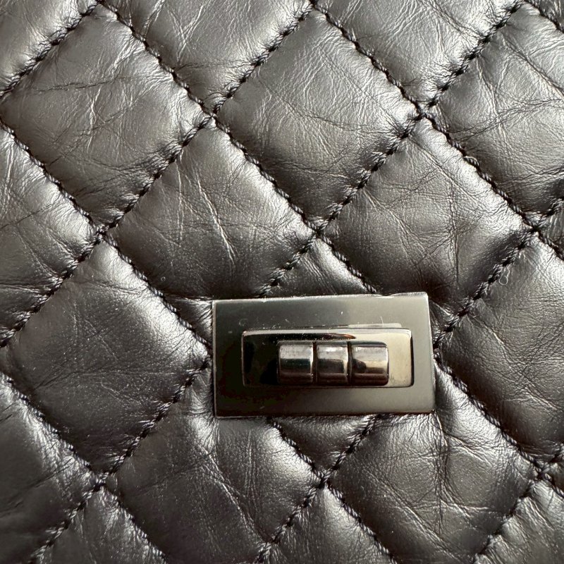 ✨#全網最低 超級無敵百搭 Chanel 黑色鞣製牛皮2.55鏈包-12