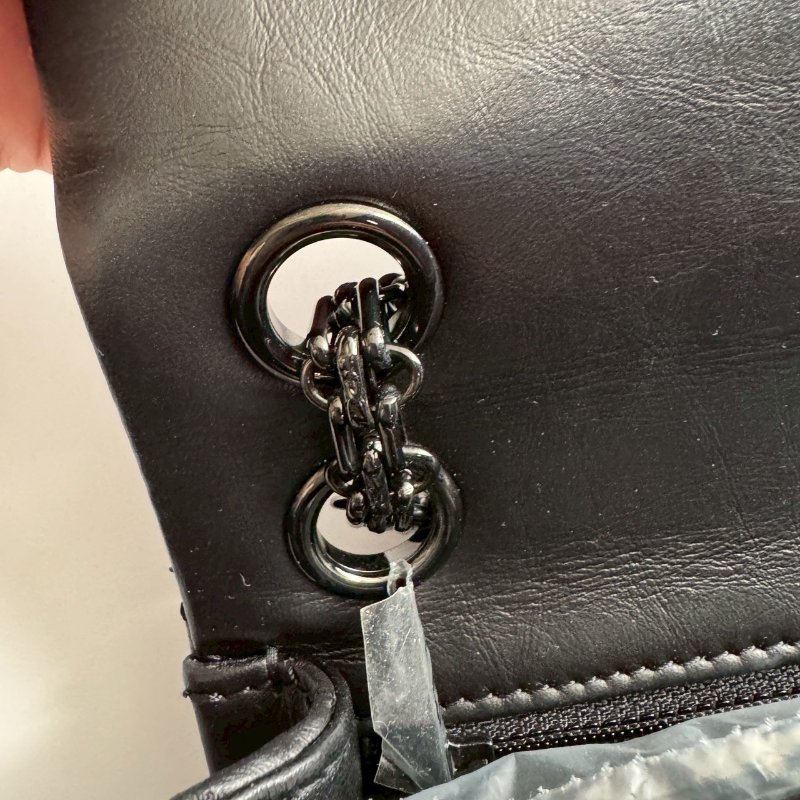 ✨#全網最低 超級無敵百搭 Chanel 黑色鞣製牛皮2.55鏈包-13