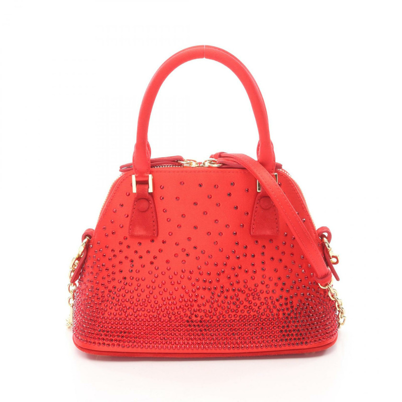 Maison Margiela 5AC micro 2Way 肩背手提包 SB2WG0006 紅色絨面革 二手-0