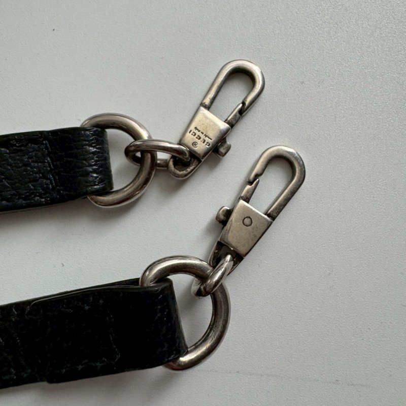 🎉95成新 GUCCI 深藍色拼經典老花琴譜包 斜背包-7