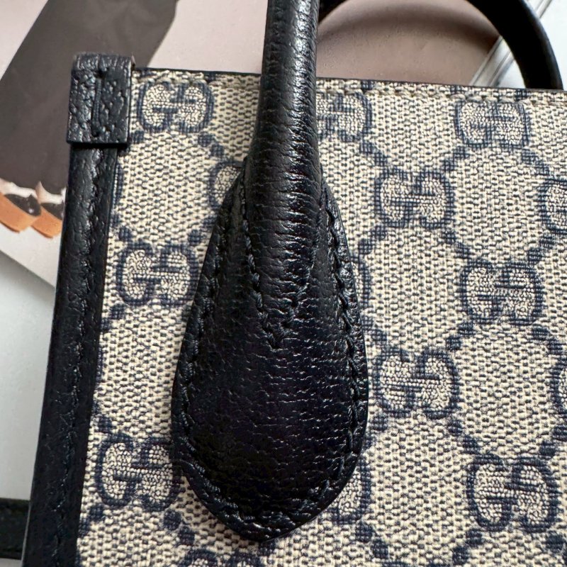 🎉95成新 GUCCI 深藍色拼經典老花琴譜包 斜背包-12