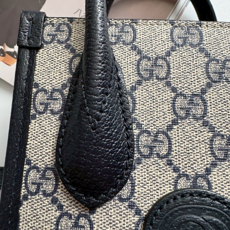 🎉95成新 GUCCI 深藍色拼經典老花琴譜包 斜背包-13