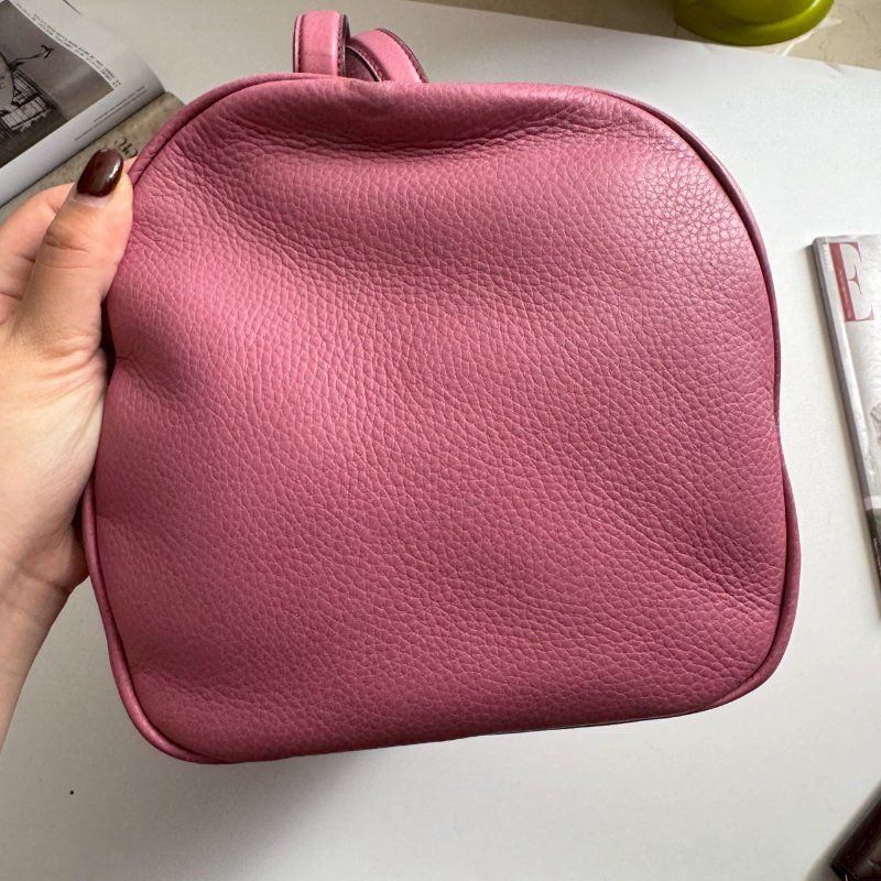 🎉#全往最低 絕版旅行袋 GUCCI 柔粉色大雙G波士頓包-3