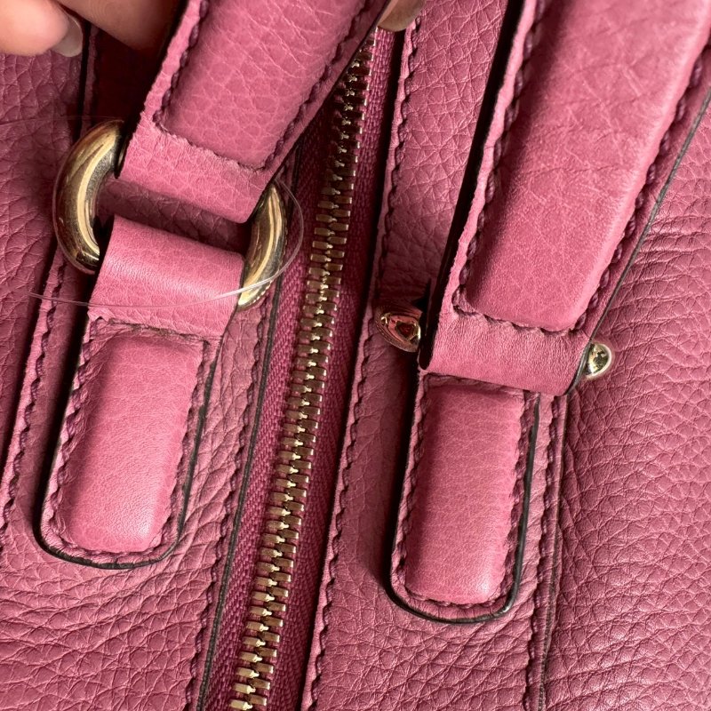 🎉#全往最低 絕版旅行袋 GUCCI 柔粉色大雙G波士頓包-20