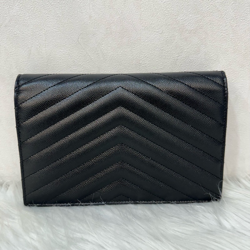 YSL 393953 黑魚子醬金釦woc Kate 斜背包-2