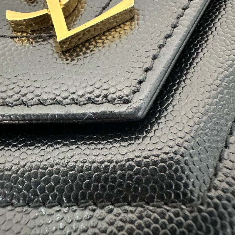 YSL 393953 黑魚子醬金釦woc Kate 斜背包-5