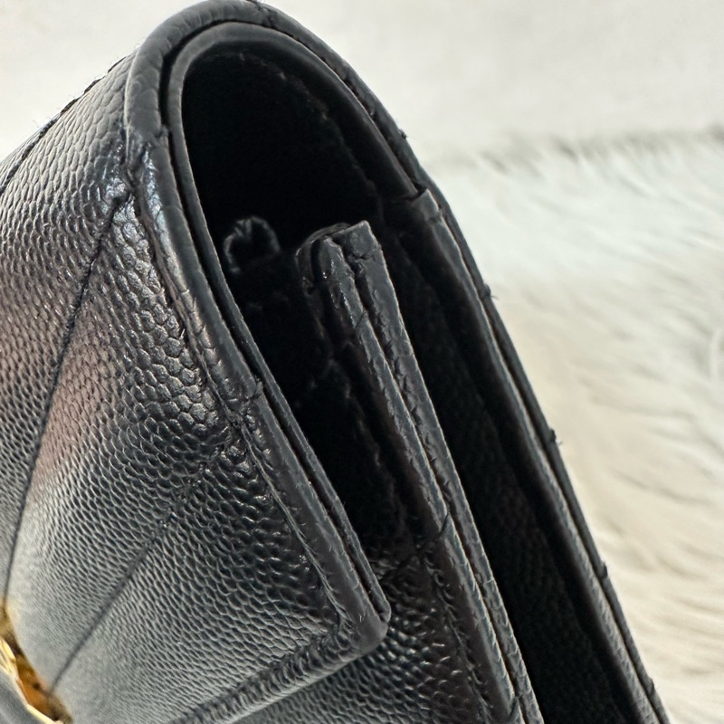 YSL 393953 黑魚子醬金釦woc Kate 斜背包-13