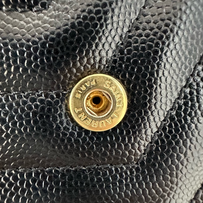 YSL 393953 黑魚子醬金釦woc Kate 斜背包-15