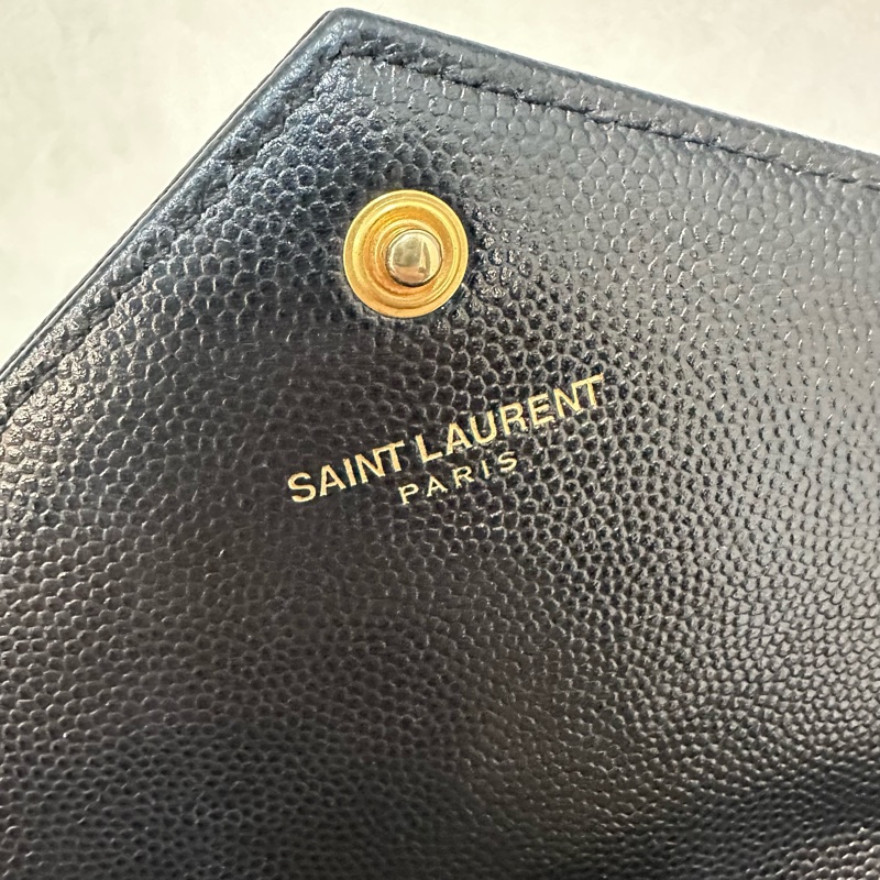YSL 393953 黑魚子醬金釦woc Kate 斜背包-17