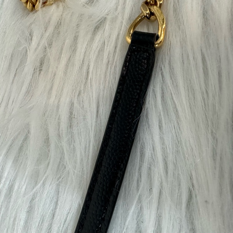 YSL 393953 黑魚子醬金釦woc Kate 斜背包-37