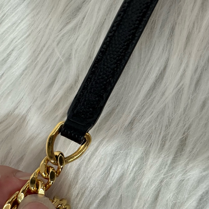 YSL 393953 黑魚子醬金釦woc Kate 斜背包-38