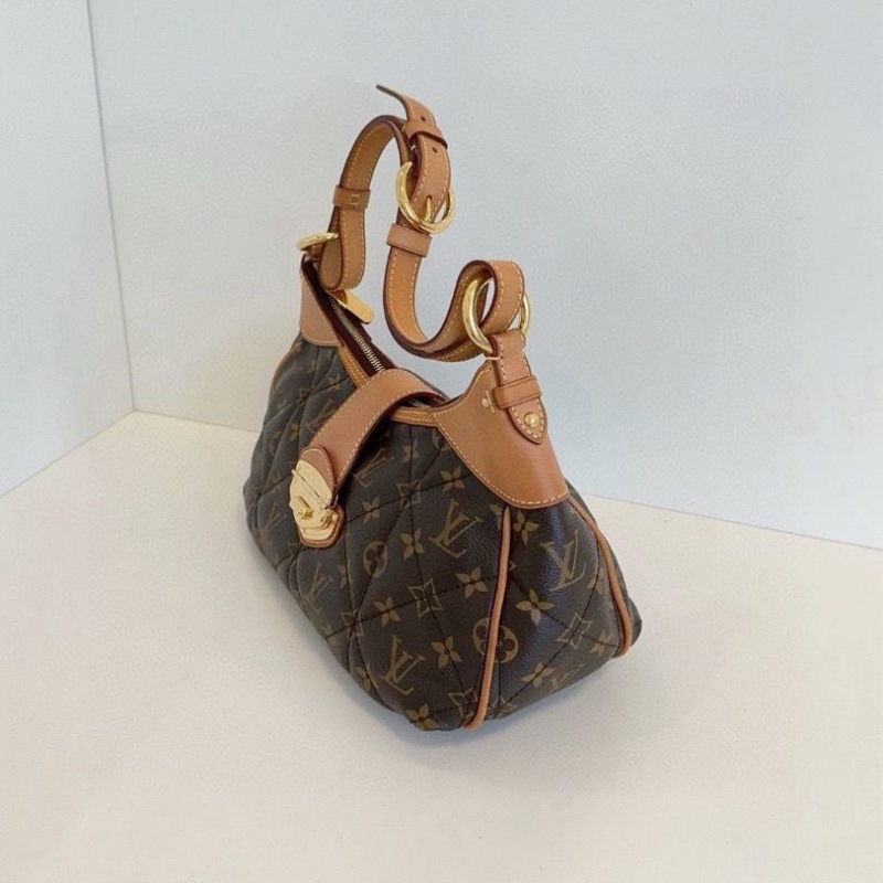 LV 牛仔丹寧小水桶 nano noe 芯片 17.5*8.8*20.5 98新配件塵袋盒子-3