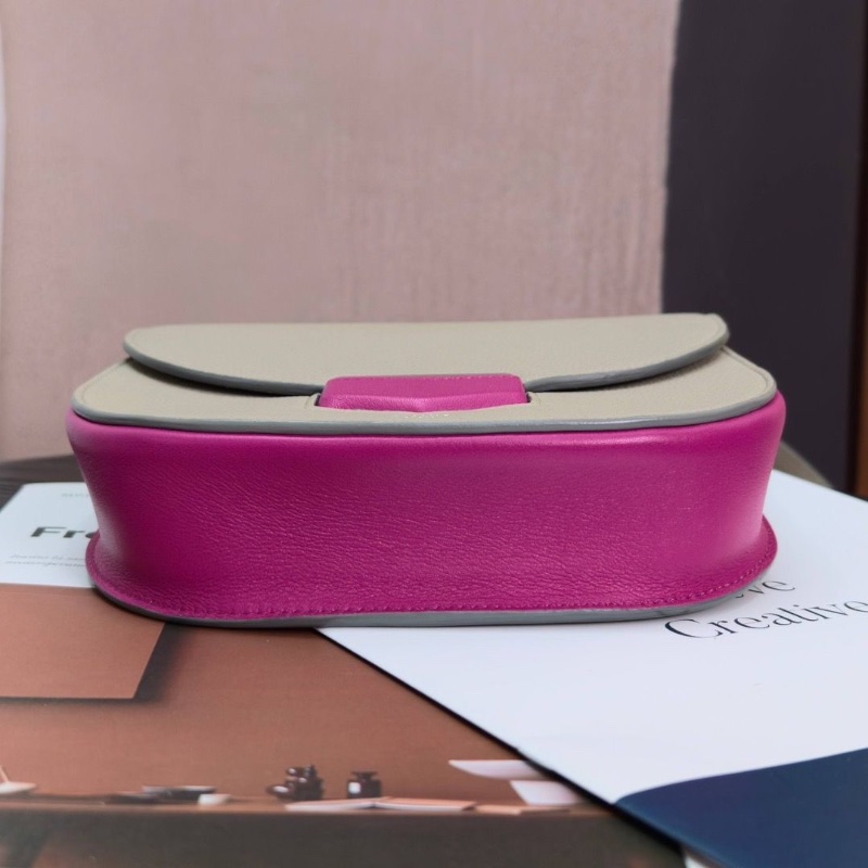 CELINE Trotteur拼色馬鞍包19*17*5 98新配件塵袋吊牌-4