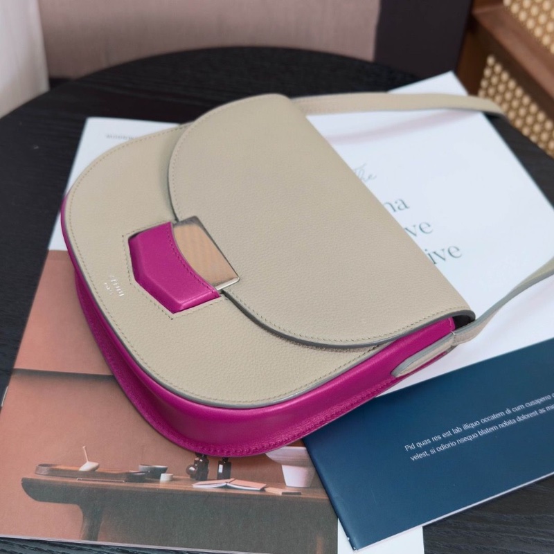 CELINE Trotteur拼色馬鞍包19*17*5 98新配件塵袋吊牌-5