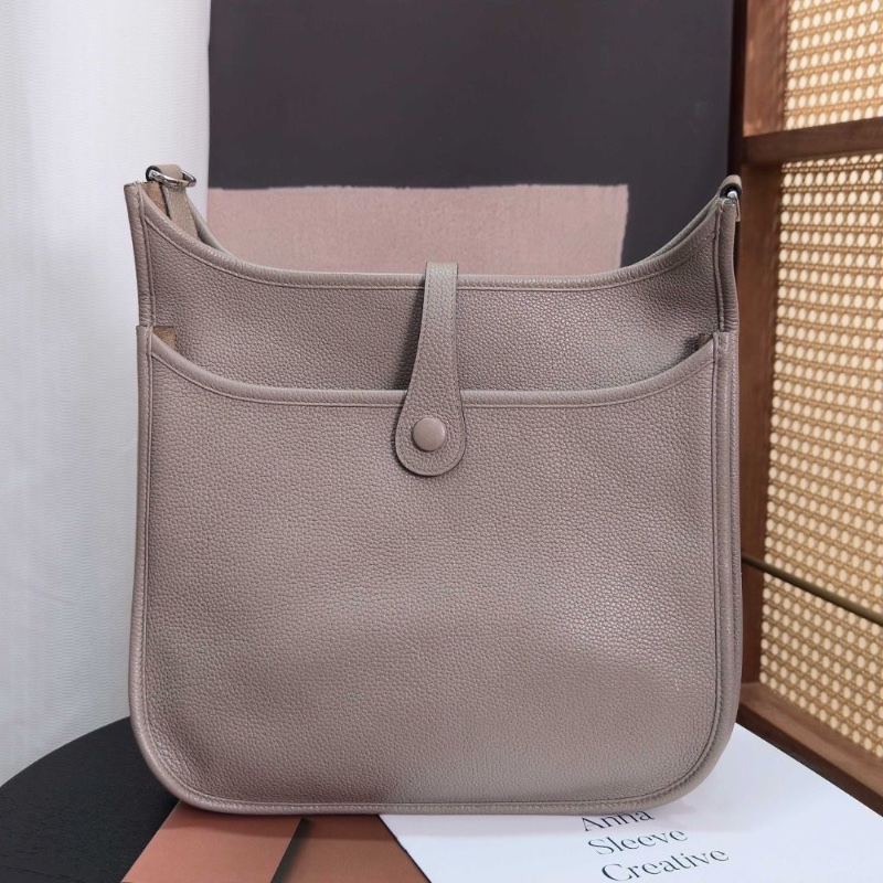 HERMES 瀝青灰銀扣肩背斜背包29*30*9 98新配件塵袋-2