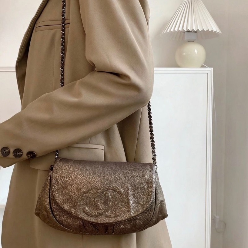 CHANEL 雙C大Iogo大號元寶包37*18*9 98新配件塵袋-0