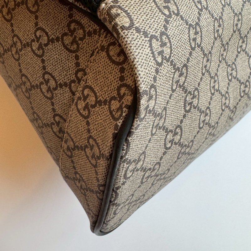 😍99新商品 Gucci 經典老花烏木色蜜蜂後背包-3
