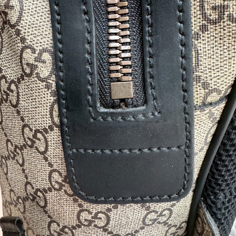😍99新商品 Gucci 經典老花烏木色蜜蜂後背包-10