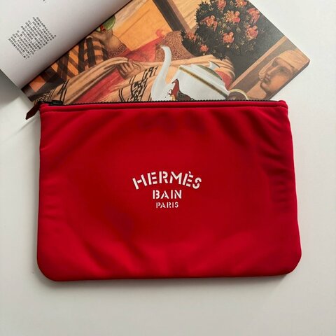 ‼️全新商品 Hermes 紅色防水收納包 化妝包
