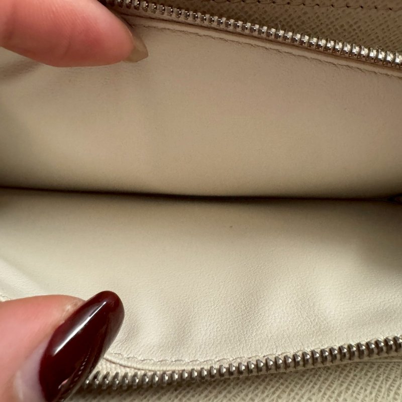 ✨東西全配 LV 米白耐刮雙層拉鍊長夾-10