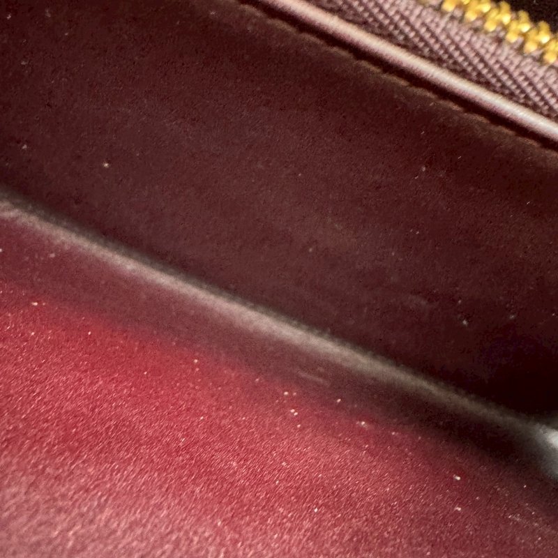 ✨竟然不用萬元 復古款 LV 酒紅色漆皮釦式長夾-20