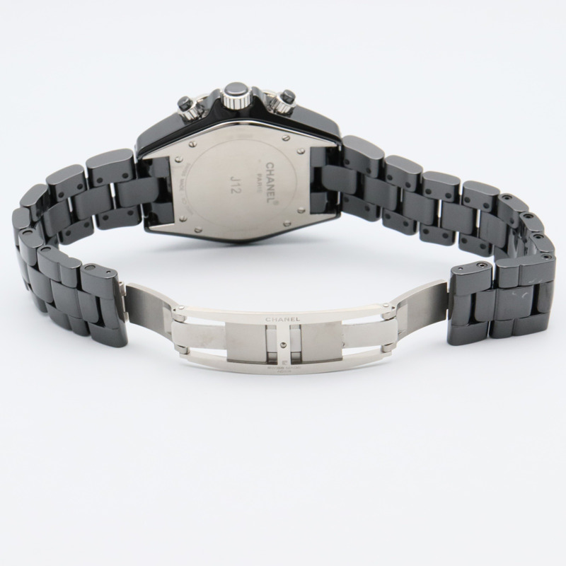 黑色錶盤 陶瓷 不鏽鋼 自動上鍊 J12 腕錶【CHANEL 香奈兒】 H0940-3