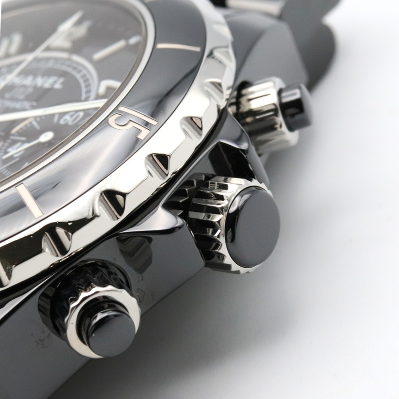 黑色錶盤 陶瓷 不鏽鋼 自動上鍊 J12 腕錶【CHANEL 香奈兒】 H0940-5