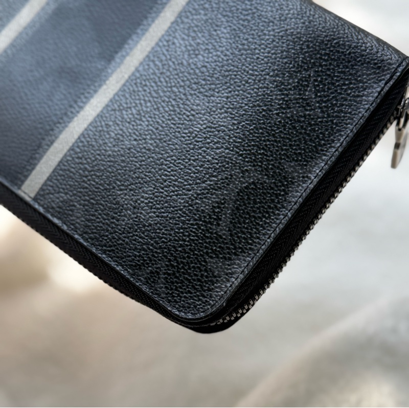 （日本購證🇯🇵全配）Lv fragment 藤原浩黑色老花拉鏈長夾-12