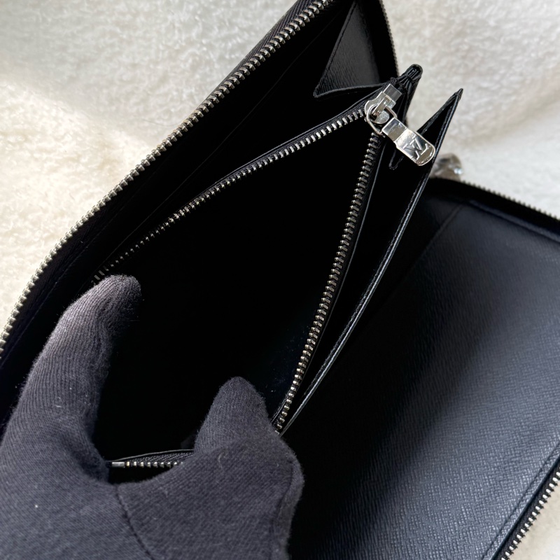 （日本購證🇯🇵全配）Lv fragment 藤原浩黑色老花拉鏈長夾-16