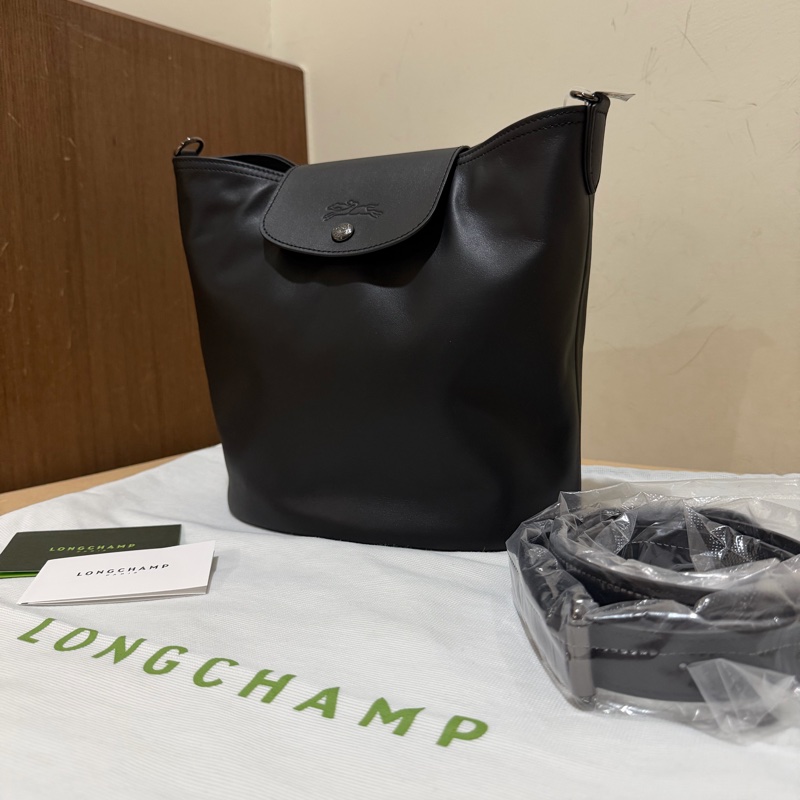 longchamp LE PLIAGE XTRA 肩揹袋 M 黑色 - 皮革-1