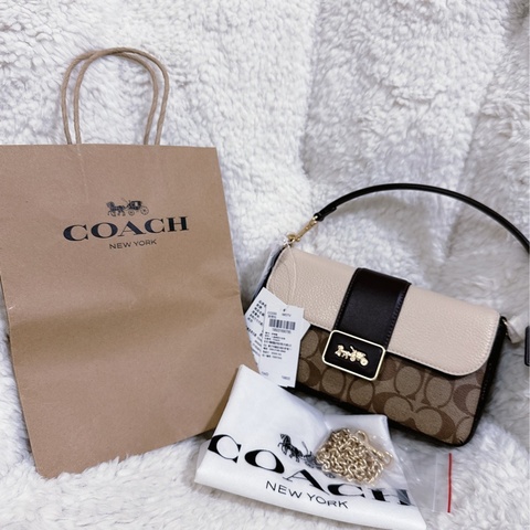 全新 coach手提肩背包（有附鏈條⛓️）