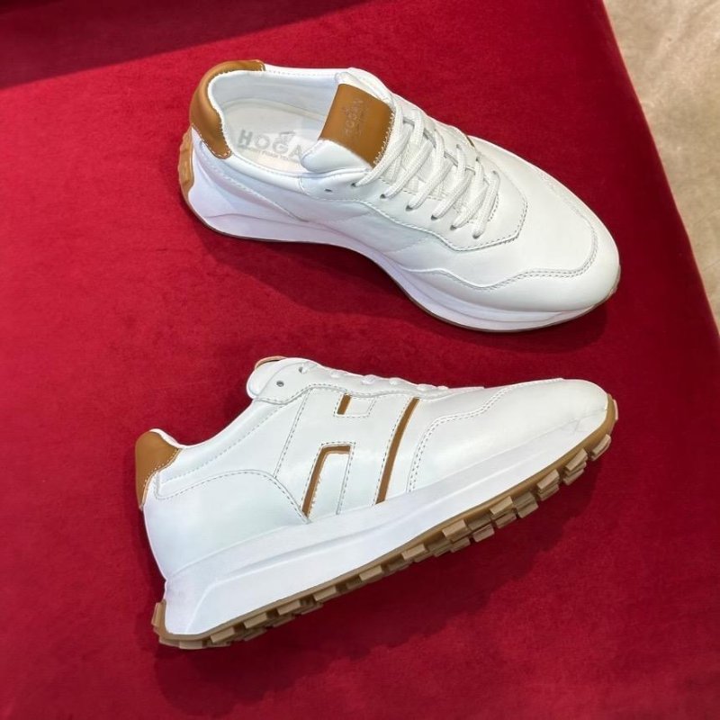 Hogan 女款 H641 納帕皮革運動鞋 白棕色/底高5公分 IT35/35.5/36/36.5/37/37.5/38/38.5/39/39.5/40/41-3